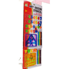 Educational Toys with Letters and Stencil Ruler